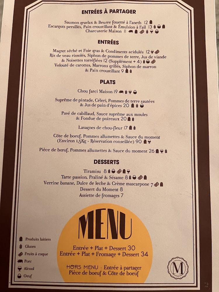 La Mère Moustache - Menu Image 1